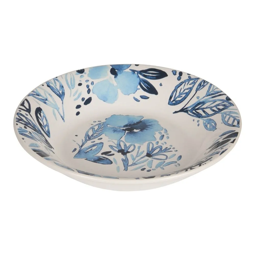 Assiette creuse jardin bleu 20,5cm (lot de 6)