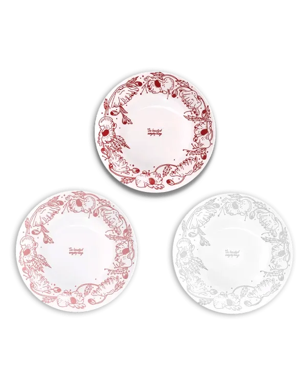 Assiette en porcelaine - Poppy - Plusieurs coloris