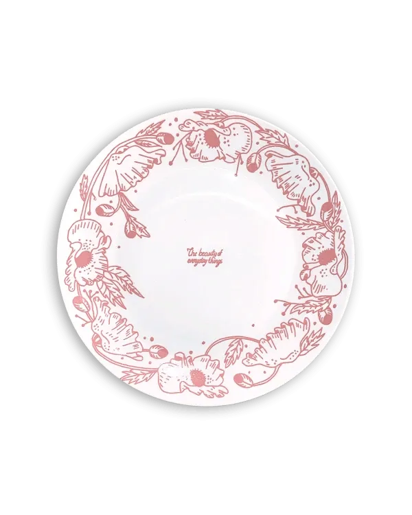 Assiette en porcelaine - Poppy - Plusieurs coloris