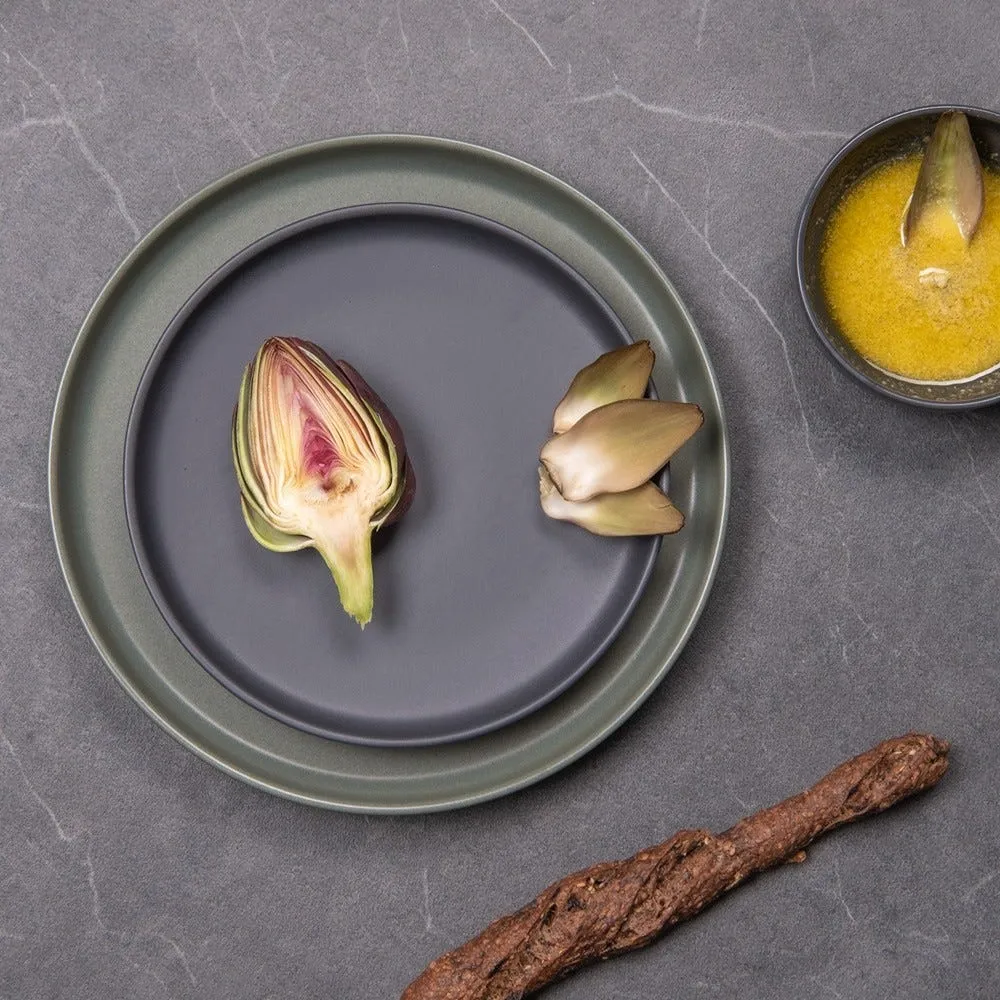 Assiette plate uno amande 28cm (lot de 6)