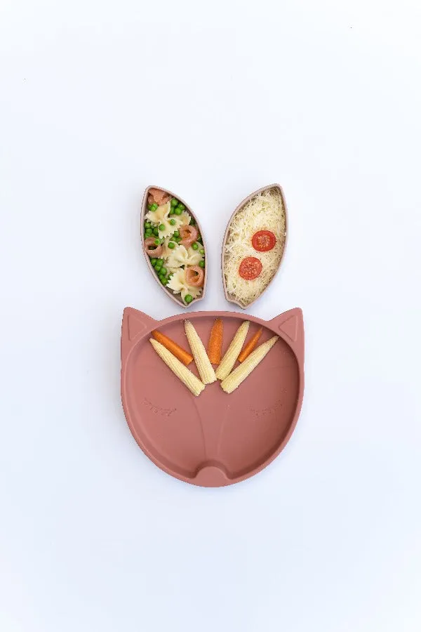 Assiette à compartiments en silicone - Renard