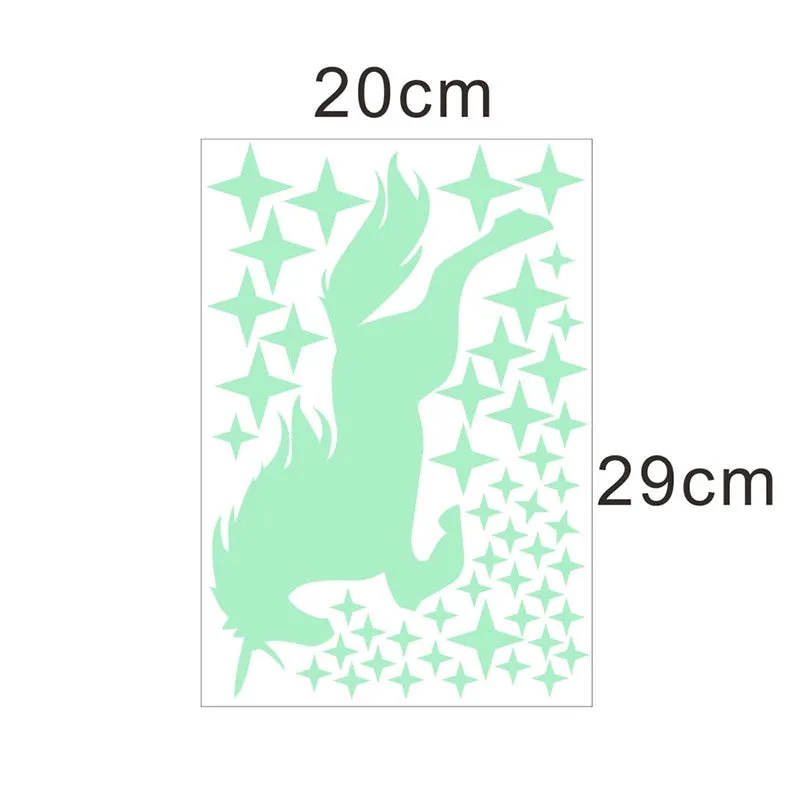 Autocollant Licorne fluorescentes