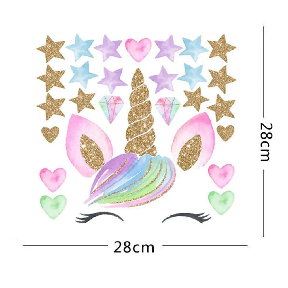 Autocollant mural Licorne 3D