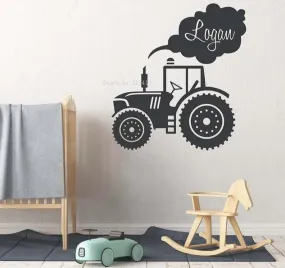 Autocollant mural Tracteur Personnalisable