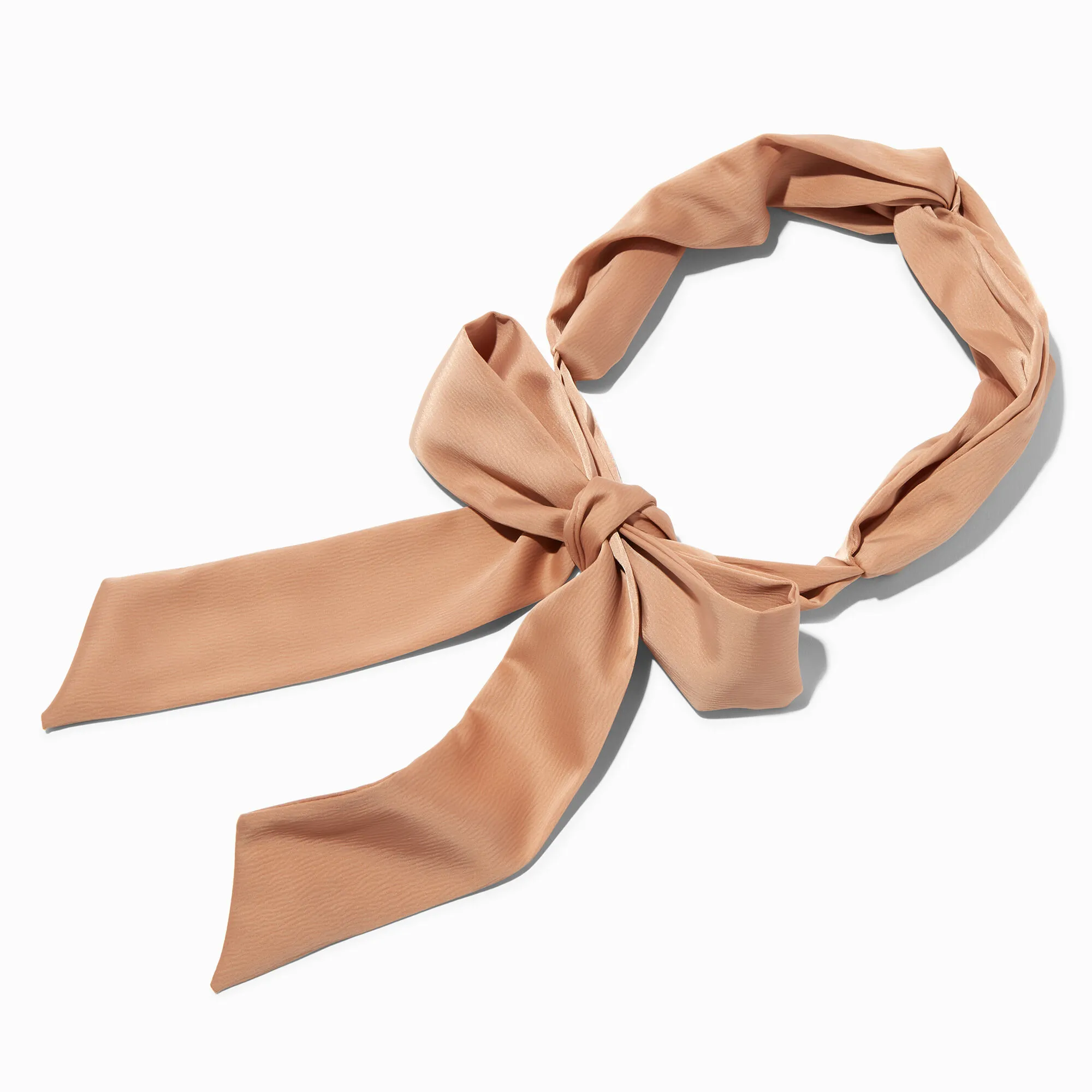 Bandeau torsadé à nœud soyeux nude