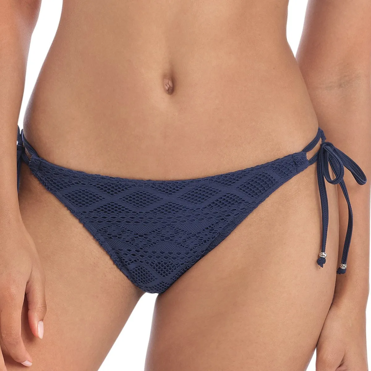 Bas de bikini en crochet avec nouettes Sundance denim de Freya Swim