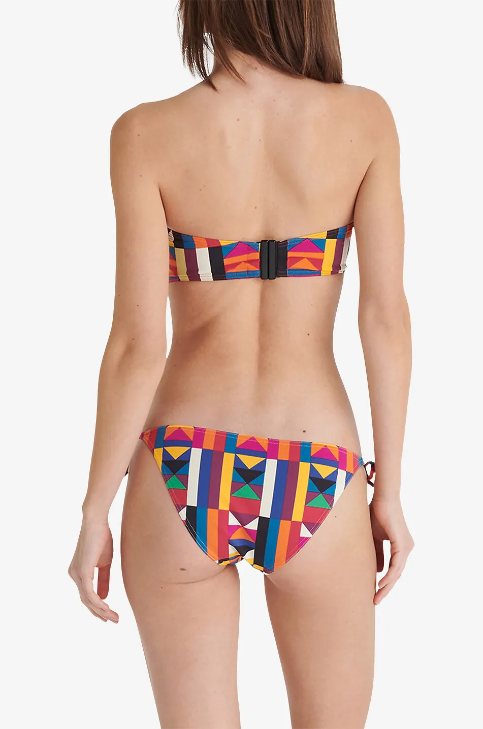 Bas de bikini à nouer motif géométrique Réflexe