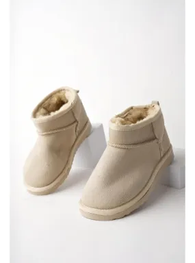 Beige - Kids Booties