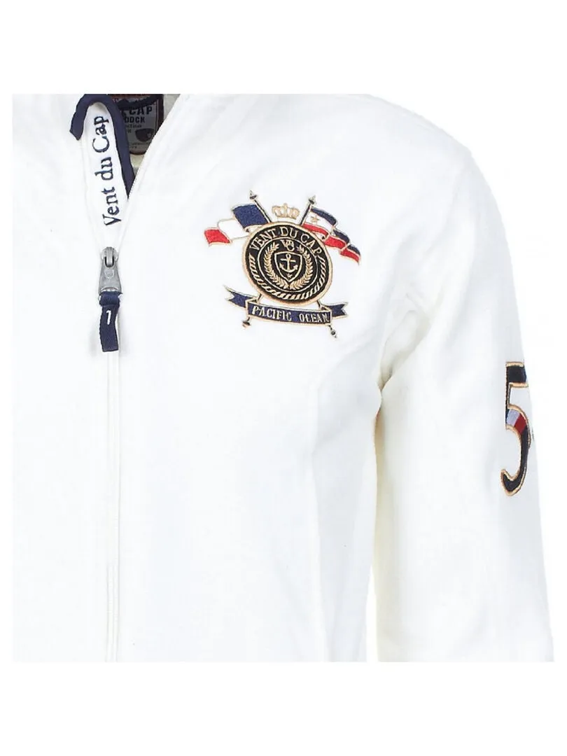 Blouson polaire garçon ECAUBIN - VENT DU CAP - Blanc