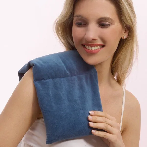 Bouillotte coussin microfibre 55x20cm en pépins de raisins