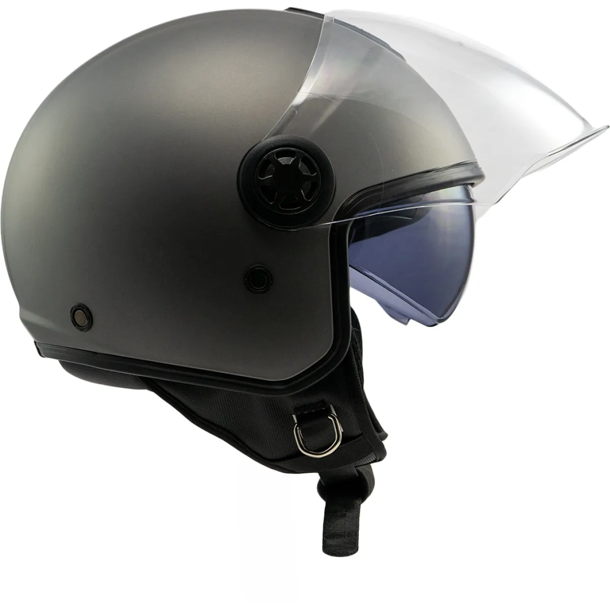 Casque Kokpit K-182 Titane Mat - Casque Demi-Jet