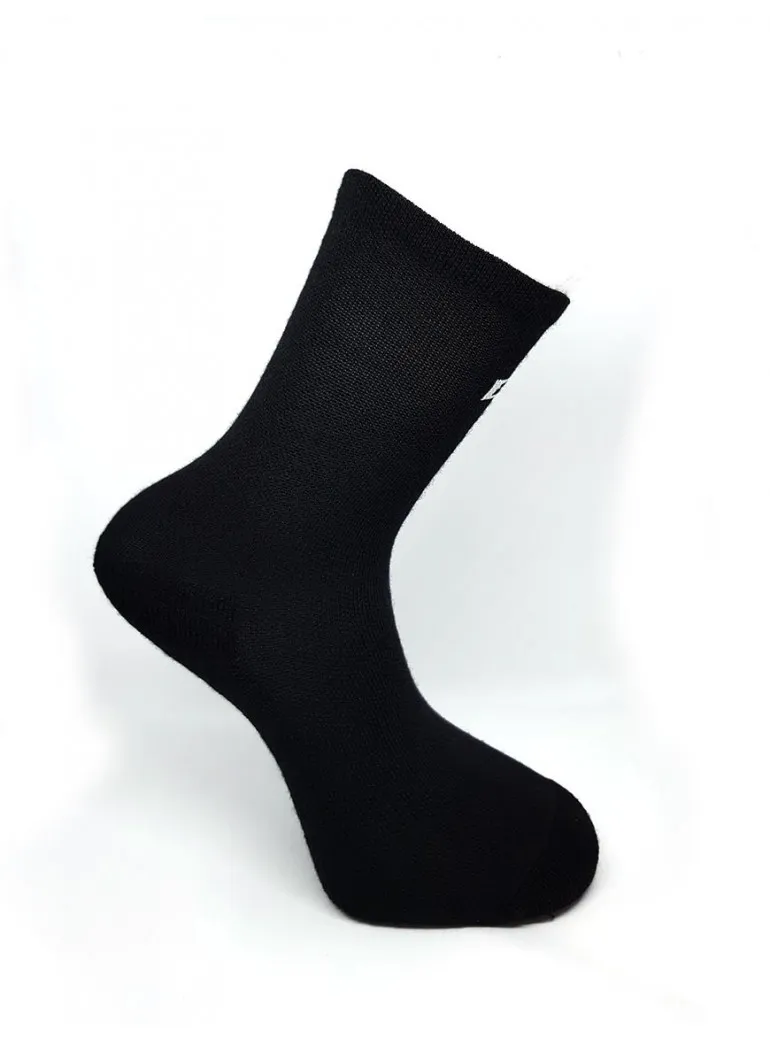 CHAUSSETTES DE VÉLO MERINOS THERMO NOIRES
