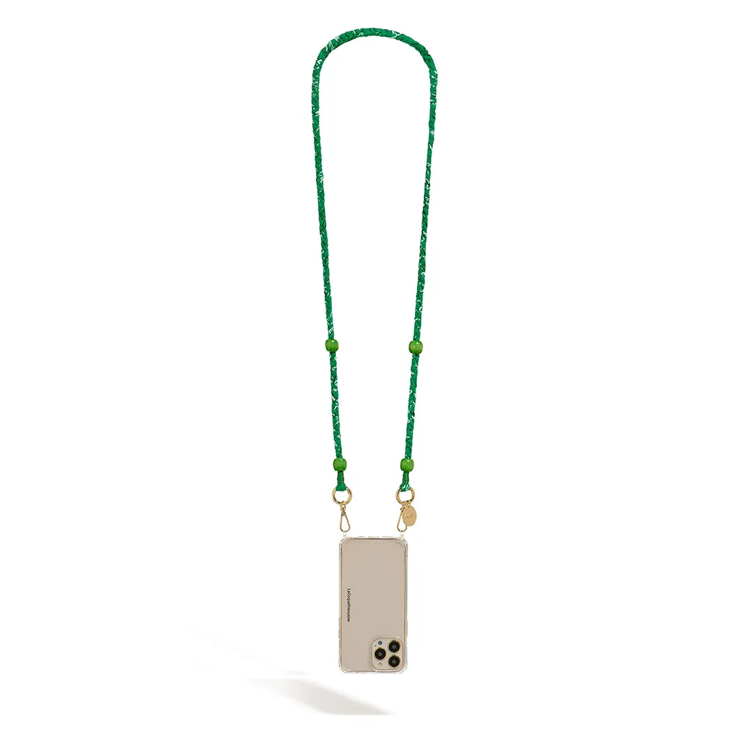 Chaîne de Téléphone Bandana et Perles - Della - Vert