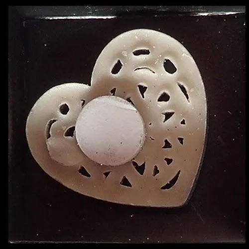 Coeur argenté 3d autocollant