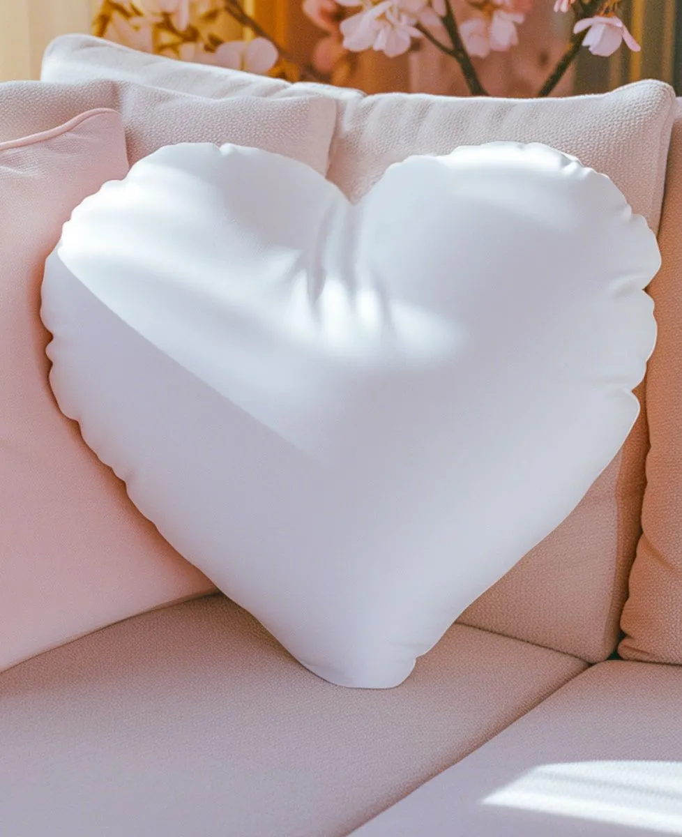 Coussin coeur Papa et moi personnalisé