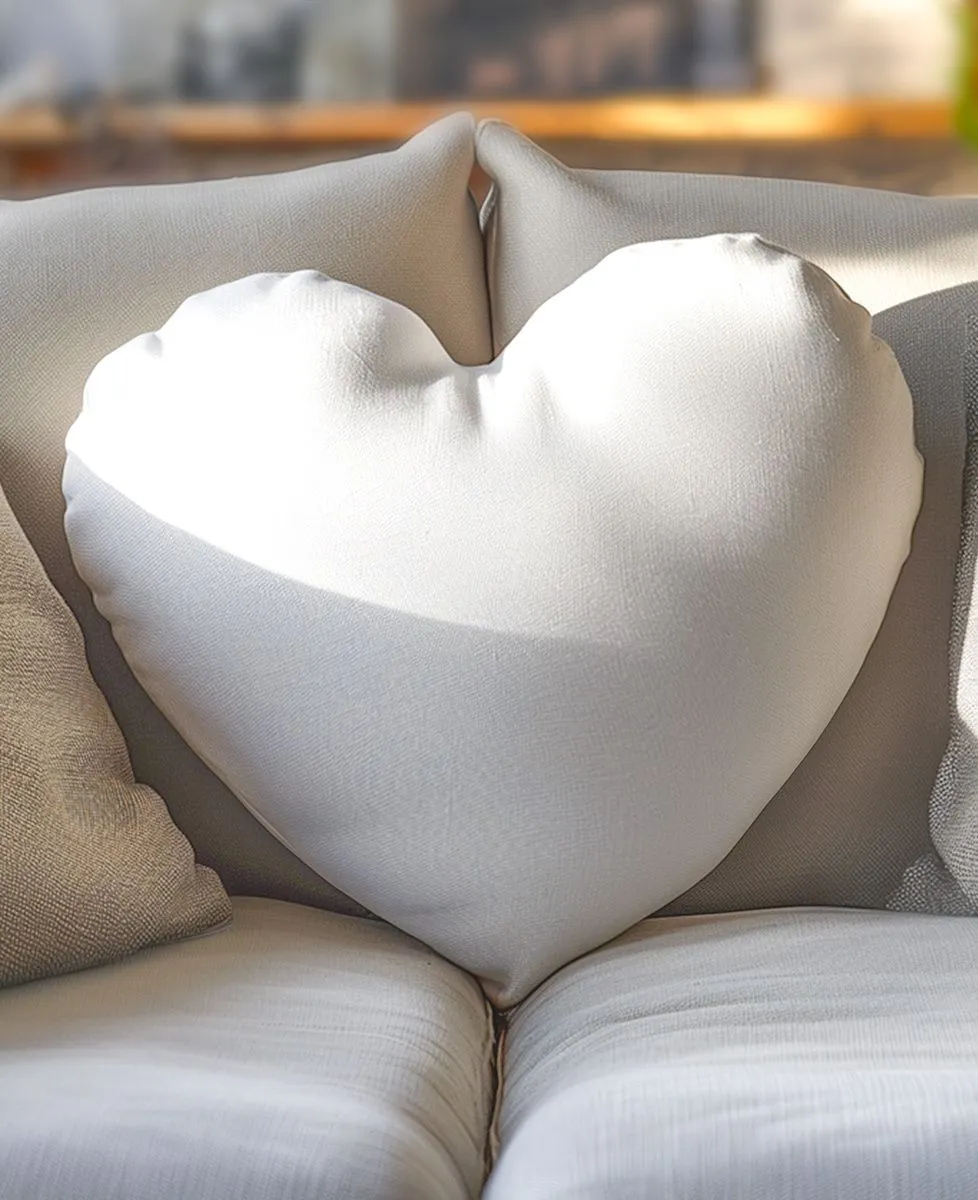 Coussin coeur Papa et moi personnalisé