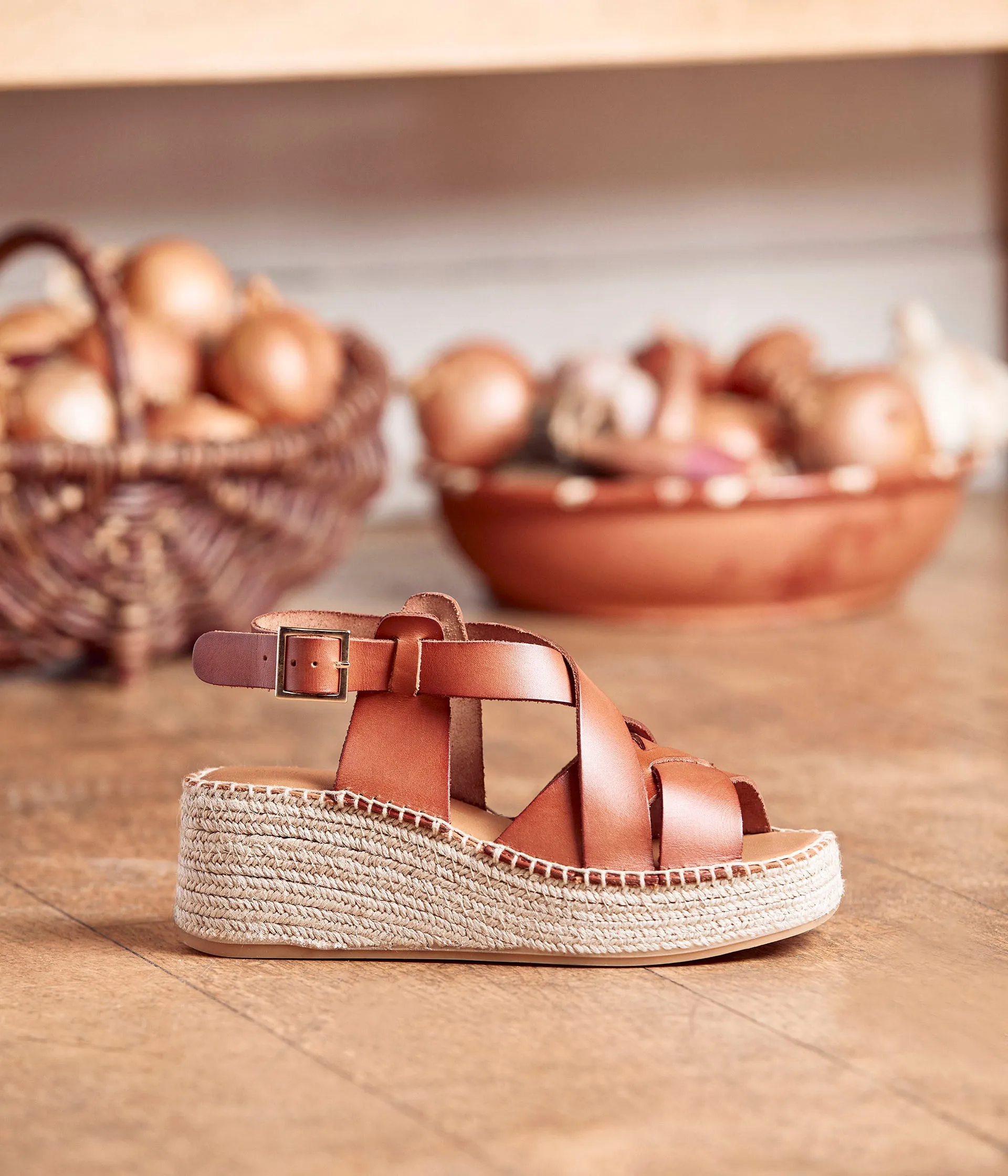 Espadrilles cognac Elise