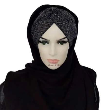 Hijab bandeau intégré brillant