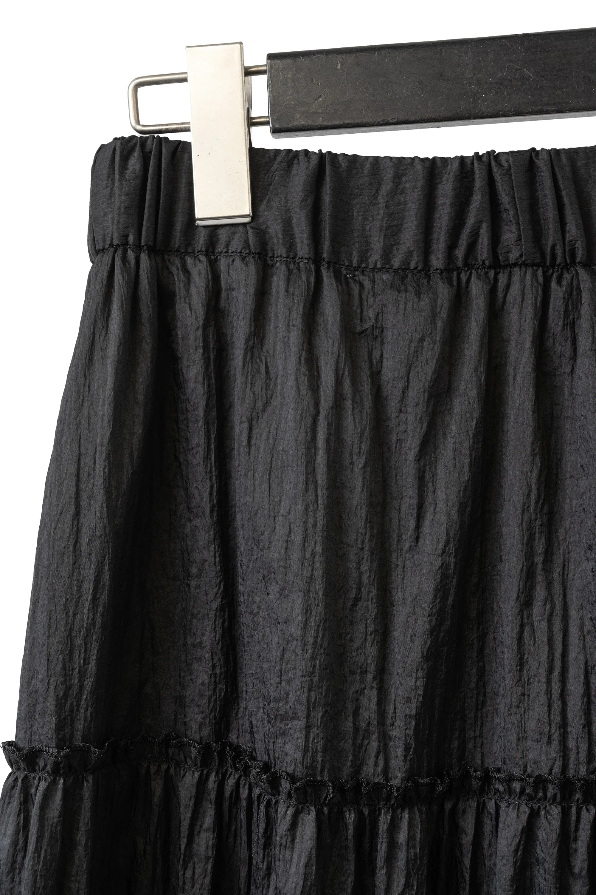 ISABEL BENENATO/Nylon flounced skirt