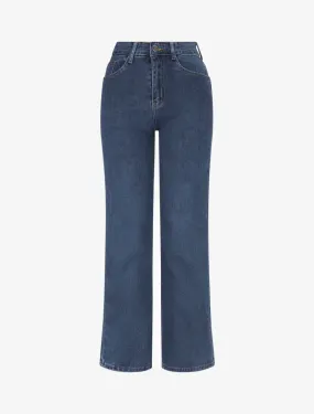 Jean wide leg coupe droite - Bleu