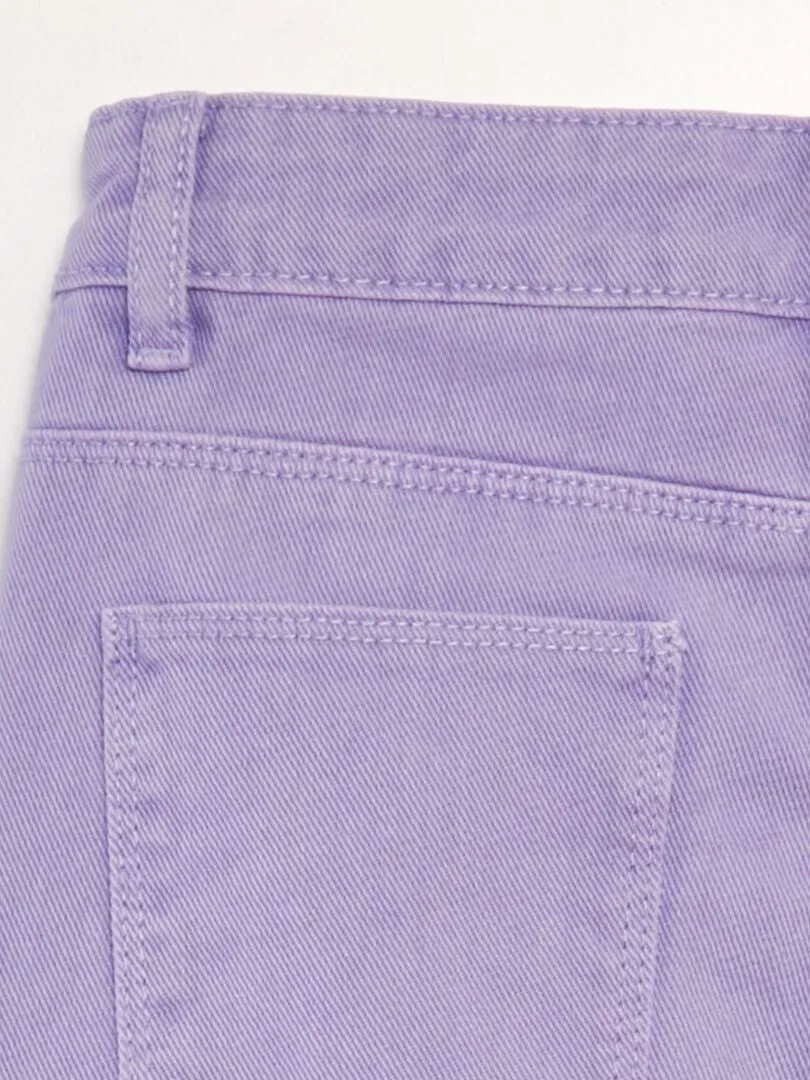 Jean wide leg à taille haute - Violet