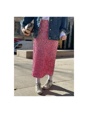 Jupe ZITA rose sequins