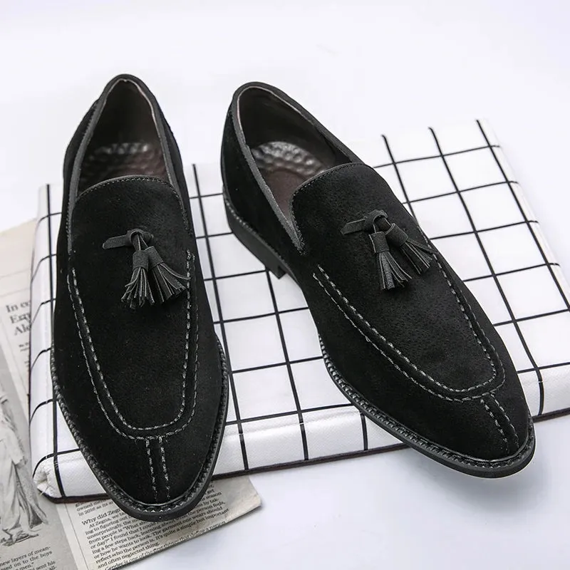 Mocassins en daim style vintage
