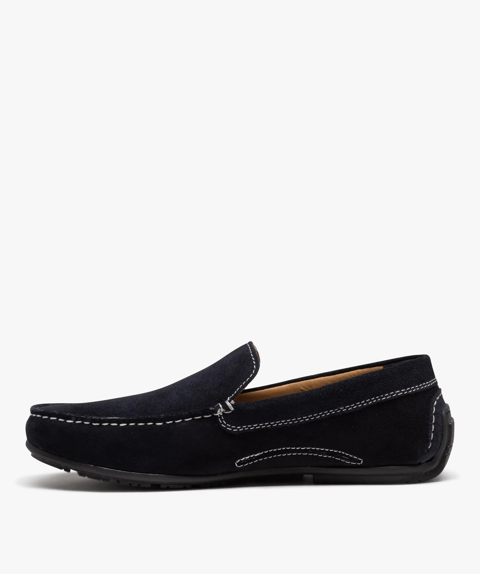 mocassins homme unis en cuir velours bleu chine mocassins