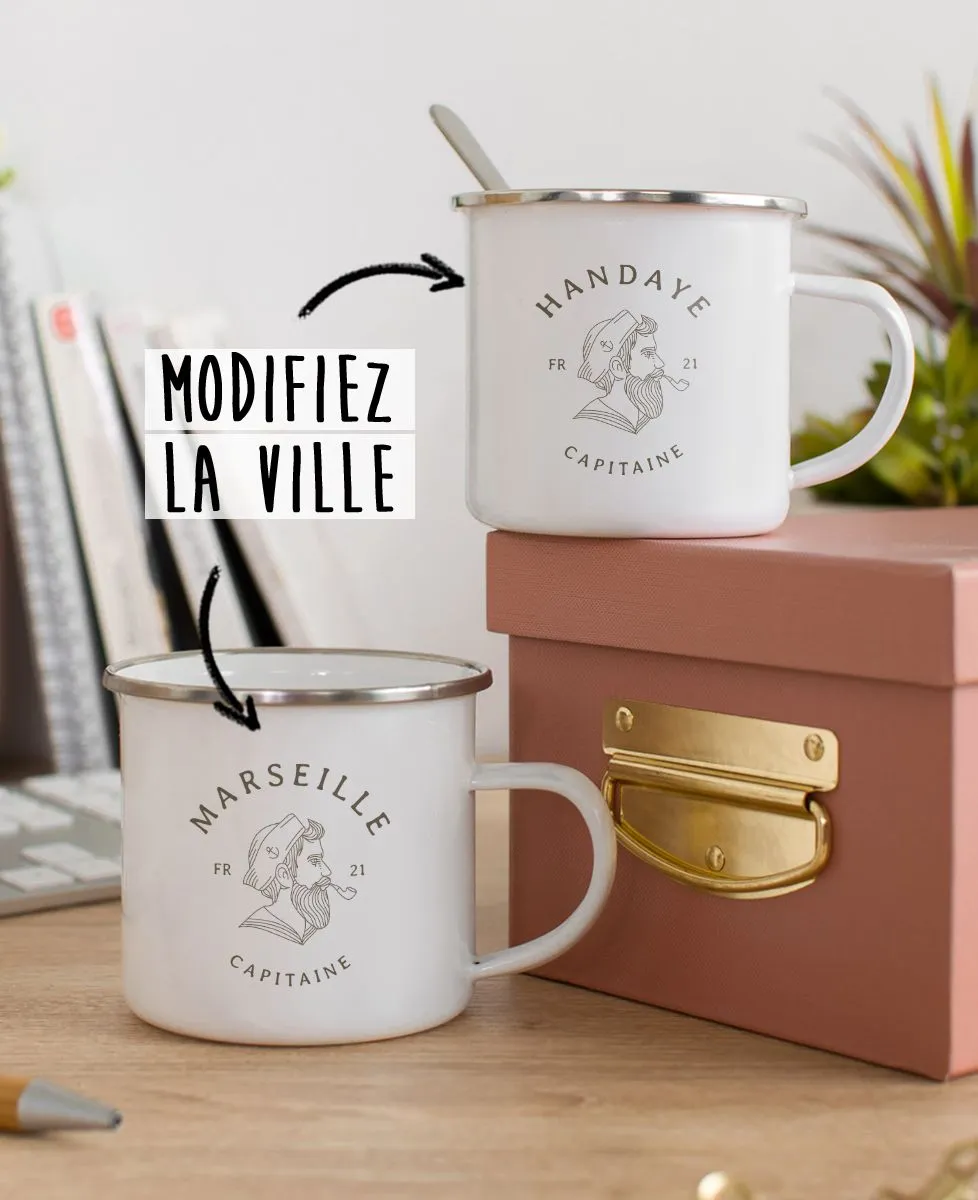 Mug Marin illustré personnalisé