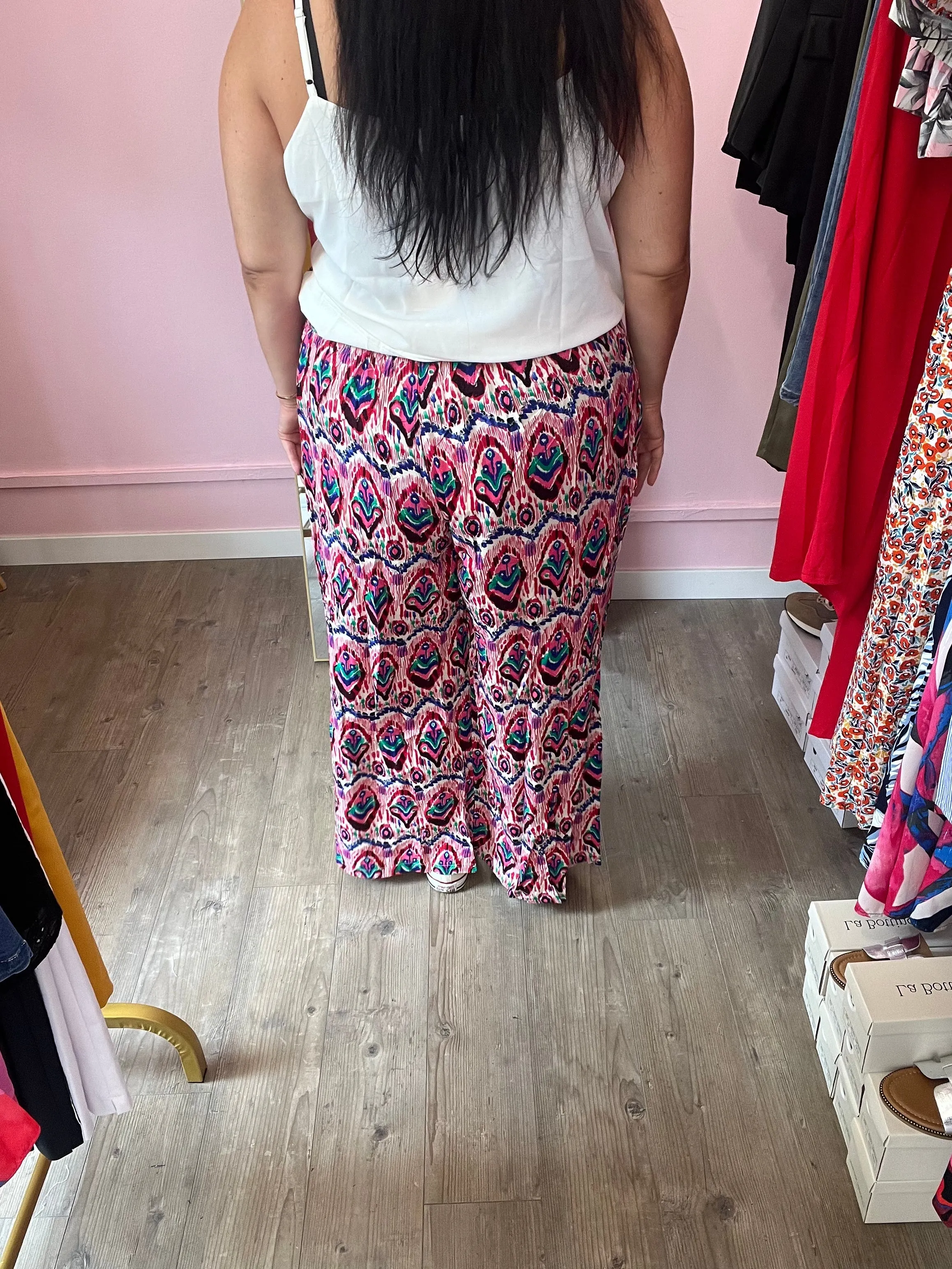 Pantalon fluide rose