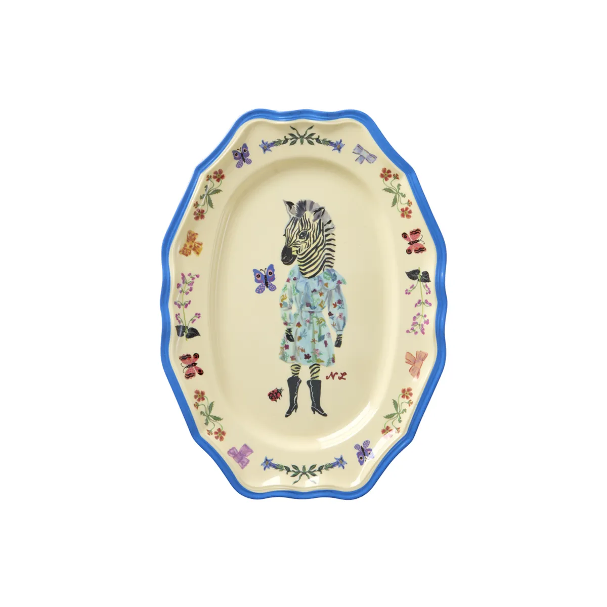 Plateau de service vintage - Bleu