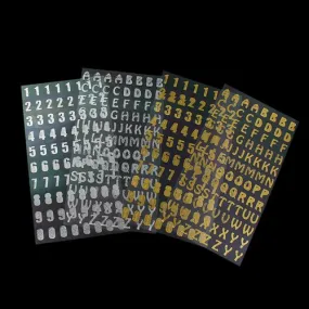 Scrapbooking chiffre autocollant argenté (1 feuille)