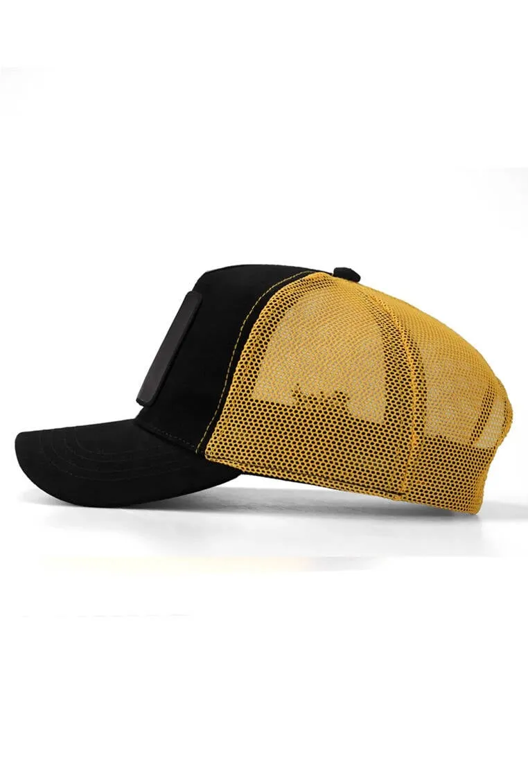 Unisex Noir-Jaune Casquette - Trucker Classic Cap