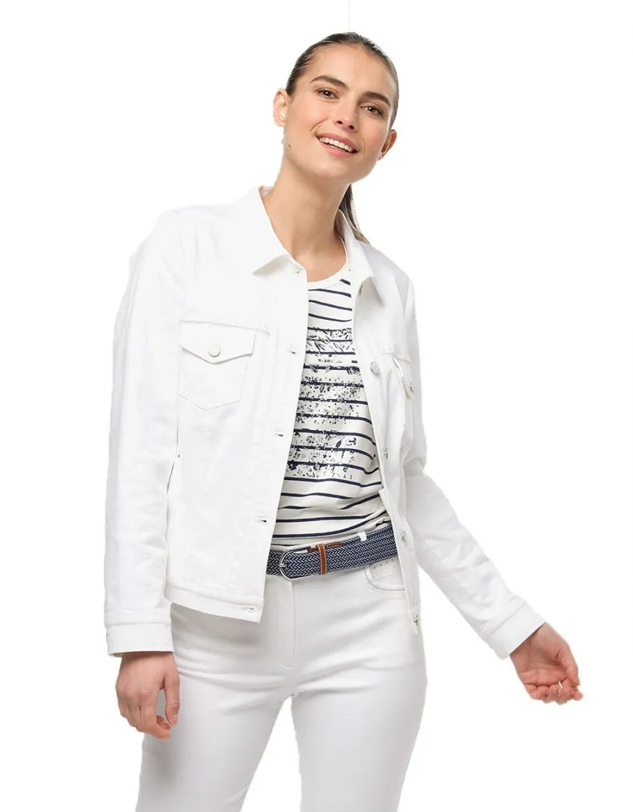 Veste en jean blanc 
