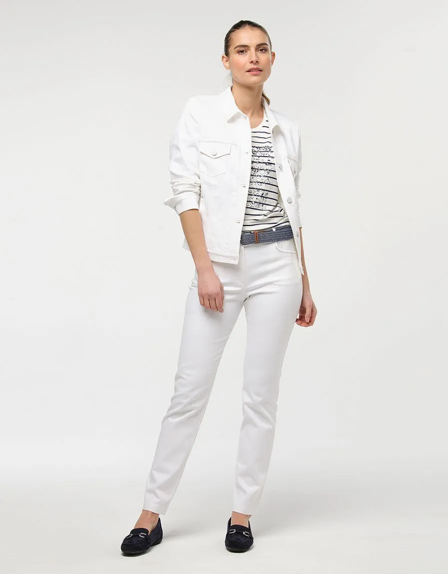 Veste en jean blanc 