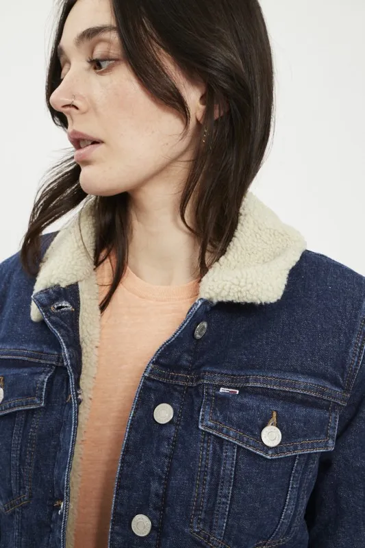 Veste sherpa en jean